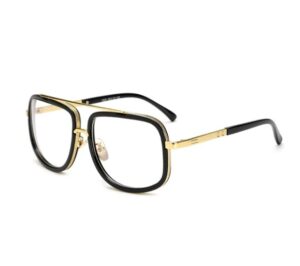 men glasses blk-gold 001